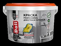 Краска DALI для стен и потолков (PROFESSIONAL) база А - 0,9 л