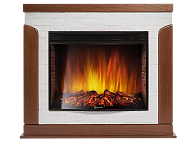 Каминокомплект Firelight Prestigo 25 камень белый, шпон дуб с очагом Electrolux EFP/P-2520LS N