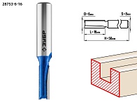 Фреза пазовая прямая 6х16мм (ЗУБР) /хвостовик 8ммарт. 28753-6-16/