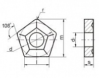 Пластина PNUM-110408 Н10 Т15К6