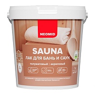 Лак акриловый НЕОМИД Sauna для бань и саун 1л